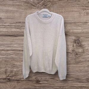 NWT Duplex Designs Men’s Size XL Beige Pullover Sweater Crew Neck Long Sleeves